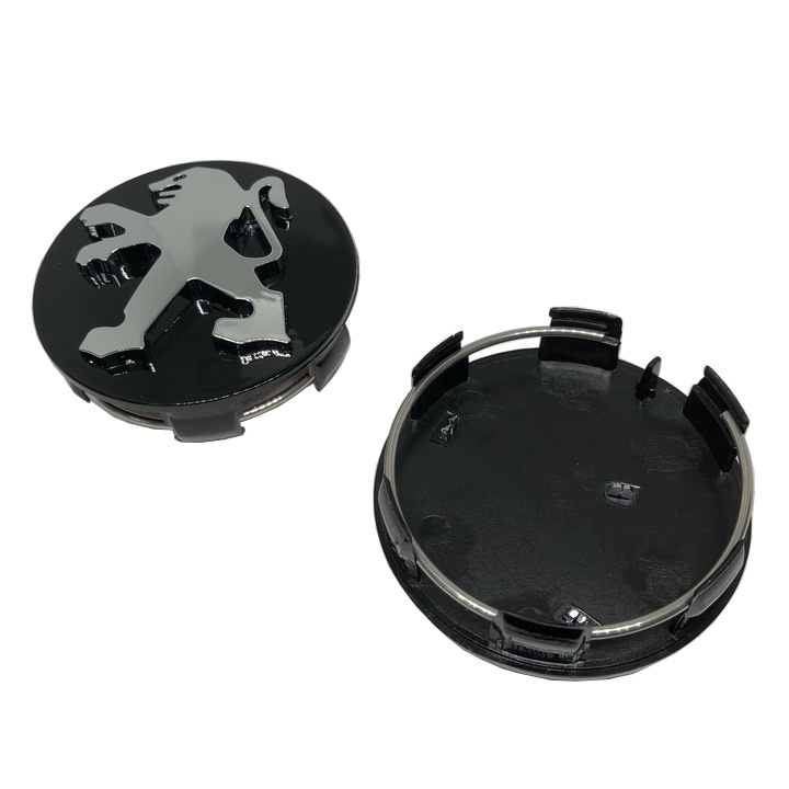 1 chiếc Logo chụp mâm, ốp lazang bánh xe ô tô Peugeot đường kính 60mm mã POT60
