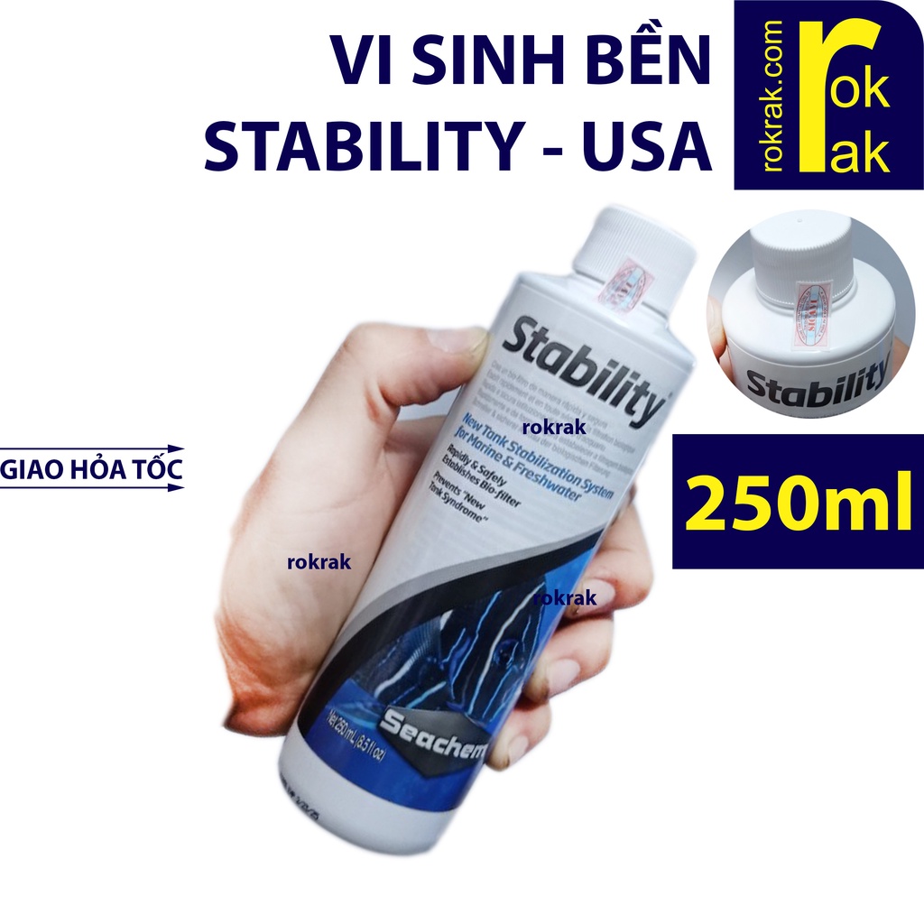 Stability Seachem 250ml 325ml  Vi sinh sức chịu đựng cao lọc hồ cá thủy sinh