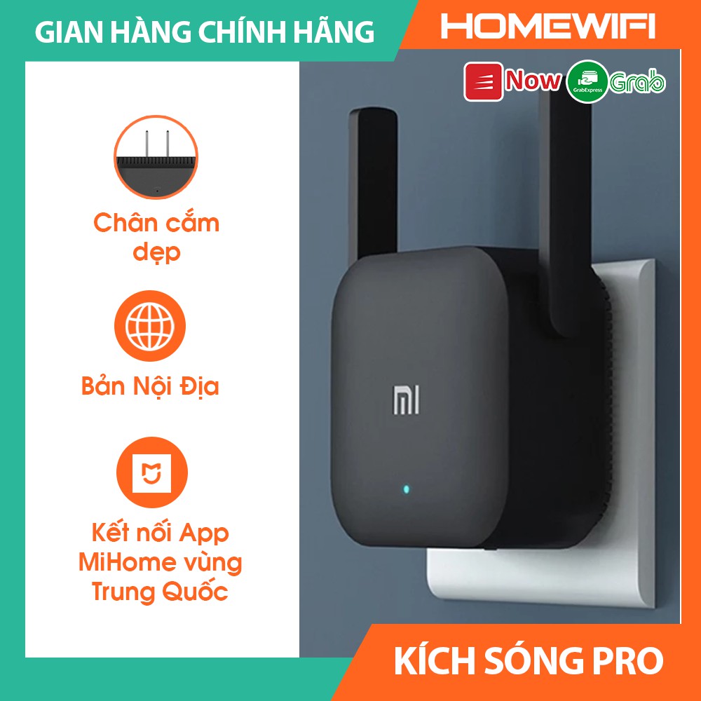 Kích sóng Wifi Xiaomi Repeater PRO dùng cho mạng 2.4Ghz - băng thông 300 Mbps | BigBuy360 - bigbuy360.vn