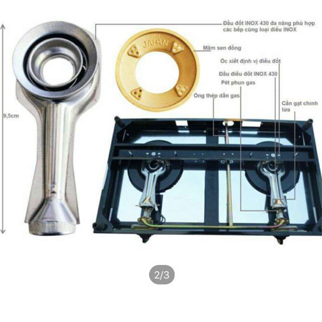 Bộ Họng Và Mâm Chia Lửa Bếp Gas Cao Cấp Khuyến Mại Sốc