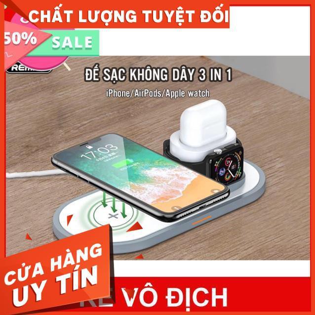 Bàn sạc ko dây 3 in 1 REMAX W13