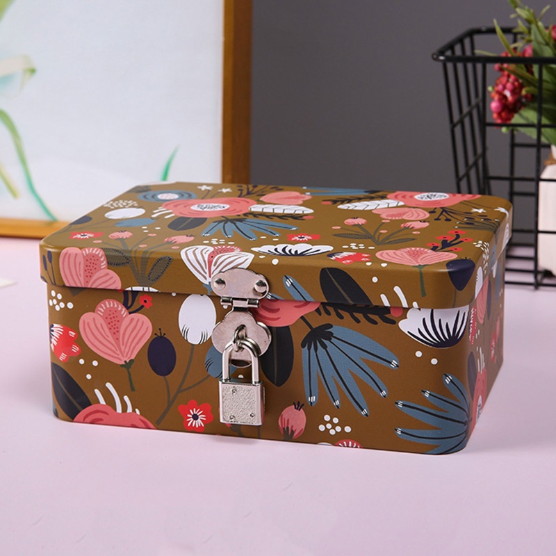 Hộp Thiếc Đựng Trang Sức Có Nắp Đậy Tiện Dụng