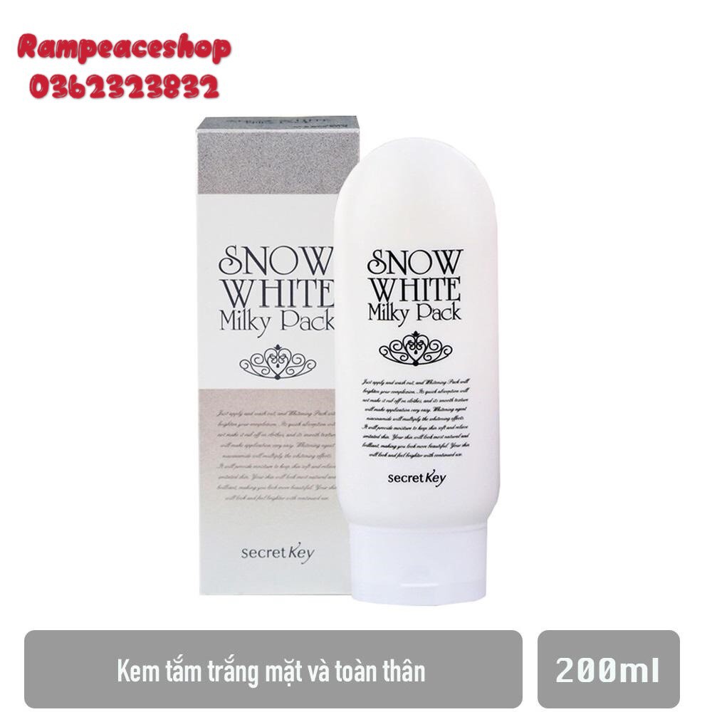 Kem tắm trắng Secret Key Snow White Milky Pack