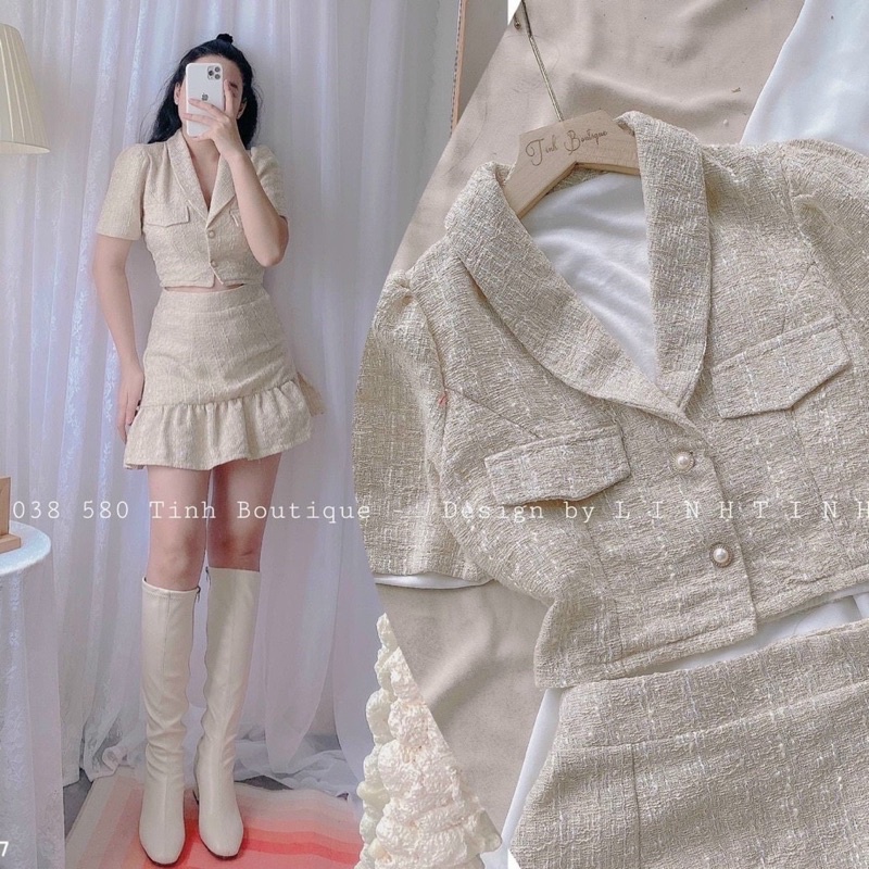 SET ÁO CROPTOP + CHÂN VÁY ĐUÔI CÁ