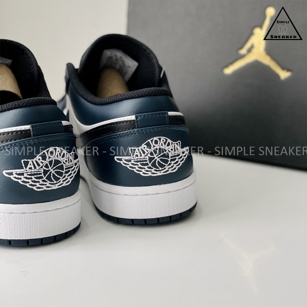 Giày Nike Jordan 1 Low Dark Teal 🔴CHÍNH HÃNG🔴 Nike Air Jordan 1 Cổ Thấp Xanh Navy  - Simple Sneaker