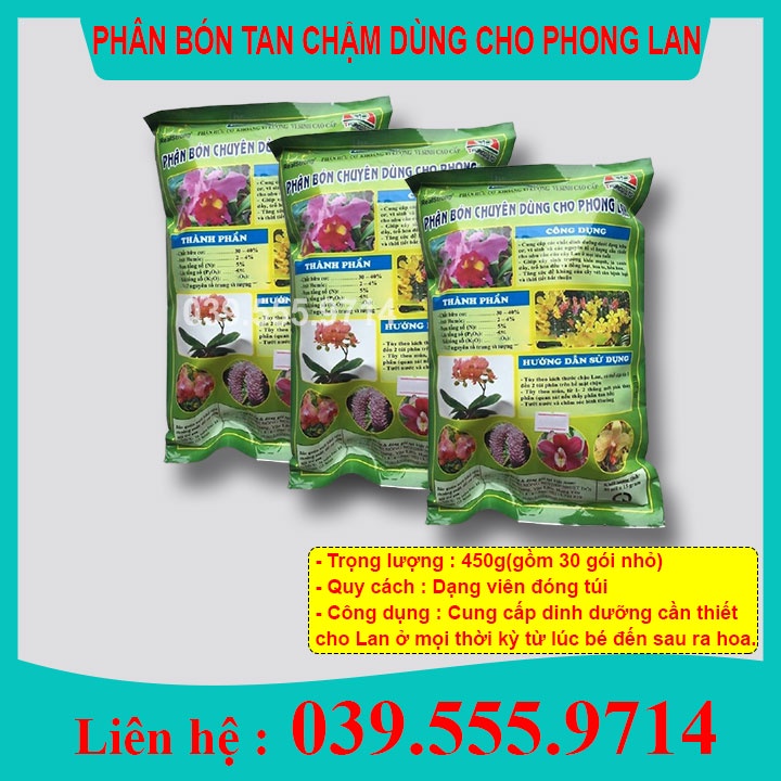 PHÂN BÓN CHUYÊN DÙNG CHO PHONG LAN  TAN CHẬM - Gói 30 túi  (dạng túi đặt gốc)