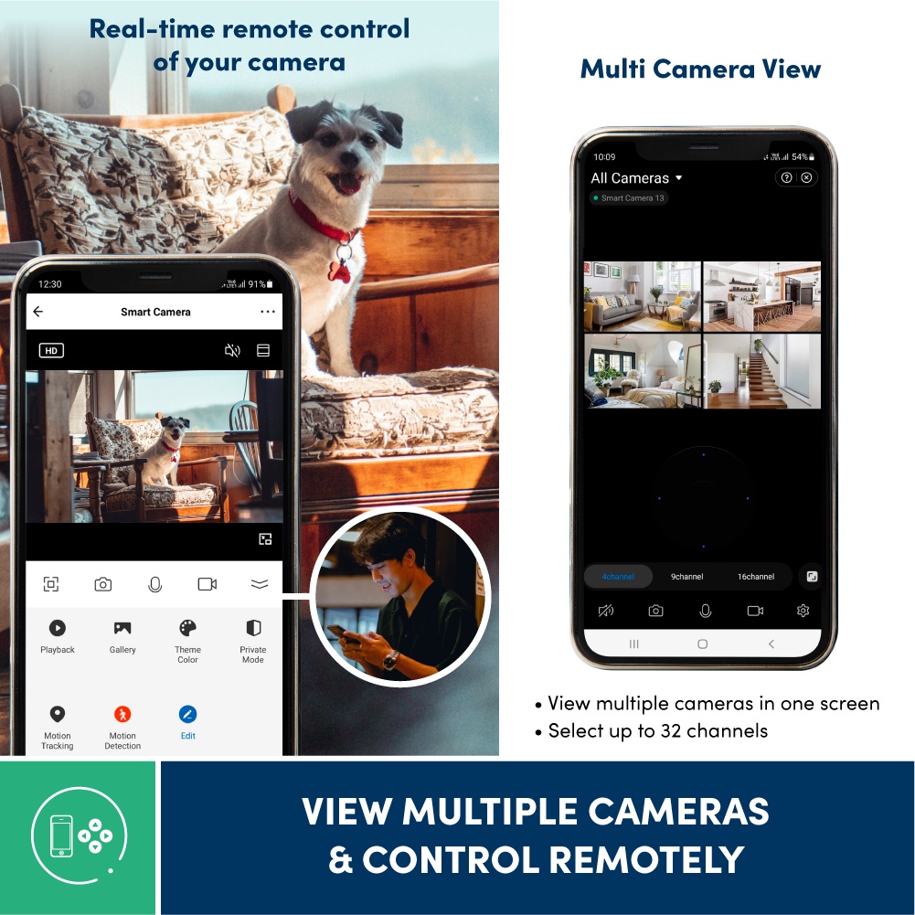 Camera Wifi PROLiNK PIC3003WP thông minh giá rẻ, siêu nét Full HD 1080P, góc nhìn rộng, âm thanh 2 chiều