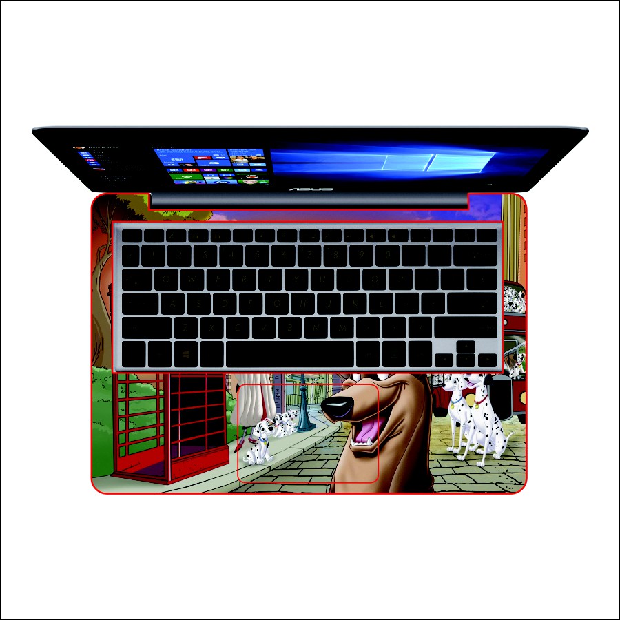 Miếng Dán Skin In Decal Dành Cho Laptop - 101 con chó đốm 3 - mã: 141118