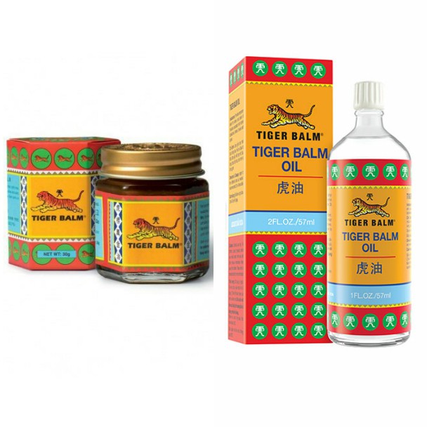 Combo dầu con cọp Tiger Balm Red 30g và dầu nước con cọp Tiger Balm 57ml - Singapore