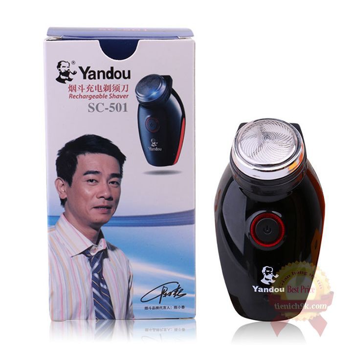 Máy cạo râu tỉa long đa năng Yandou SC 501 chạy pin siêu bền đầu tròn cho nam