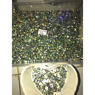 Đá hk mix màu size 3mm -phụ liệu handmade-đá ủi đá dán