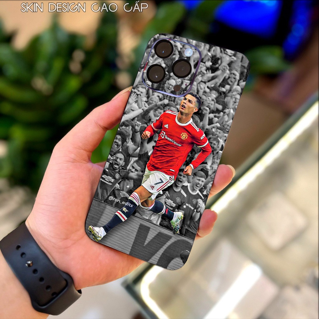 Miếng dán Skin hình Cristiano Ronaldo, cho ip 6/7/8/6plus/7plus/X/XS/XSMax/11/12/13promax và dòng máy khác