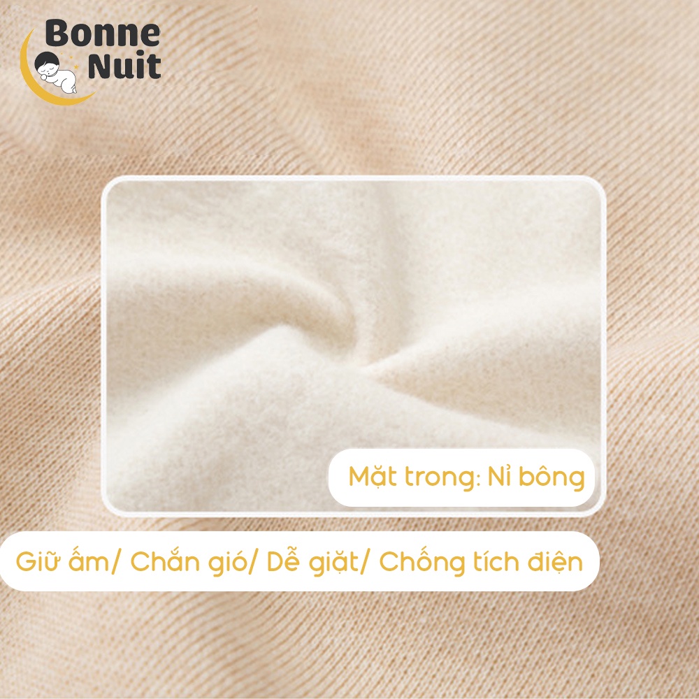 Áo khoác 100% sợi Cotton hữu cơ tự nhiên hình gấu ấm ấp siêu xinh