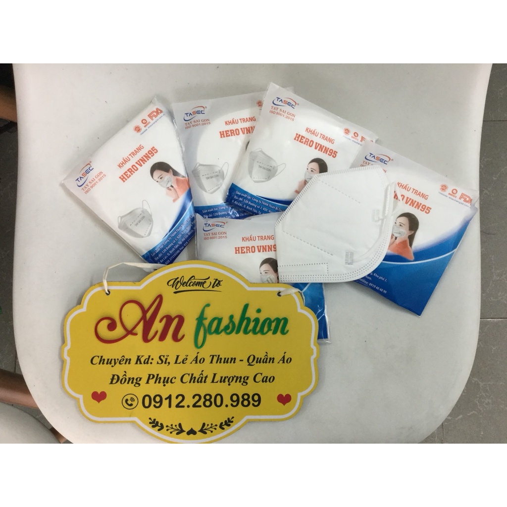 Khẩu Trang Sài Gòn HERO VNN95 Chống Bụi Cao Cấp - 1 bịch 5 cái _ Hình Chụp Thật