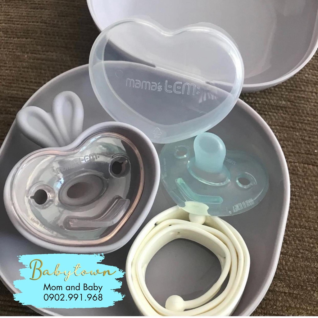Ti Giả BUNNY CHUCHU, Hãng MAMA's TEM Hàn Quốc Có Hộp Đựng Tặng Kèm Dây Giữ Silicone