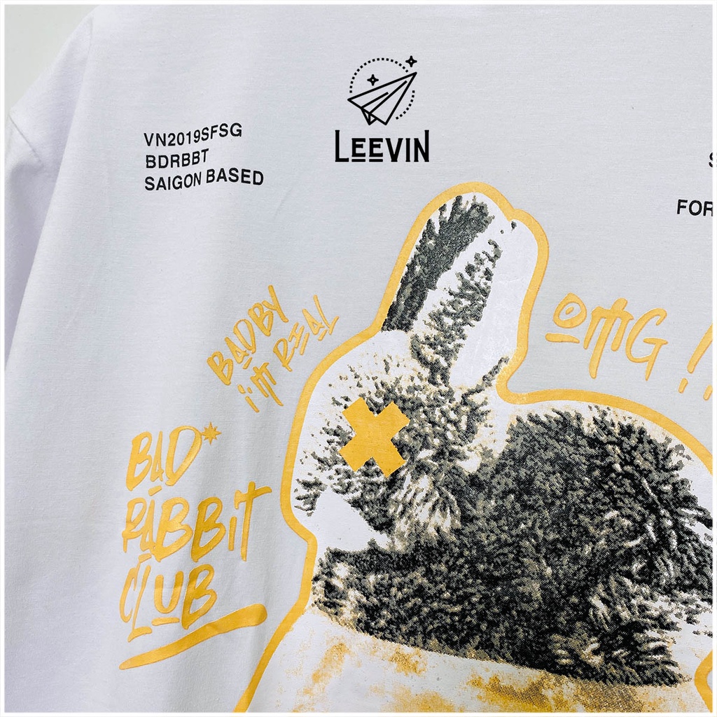 Áo Thun Nam Nữ Bad Rabbit Moon Unisex - Kiểu áo phông form rộng tay lỡ Ulzzang Nelly Leevin Store
