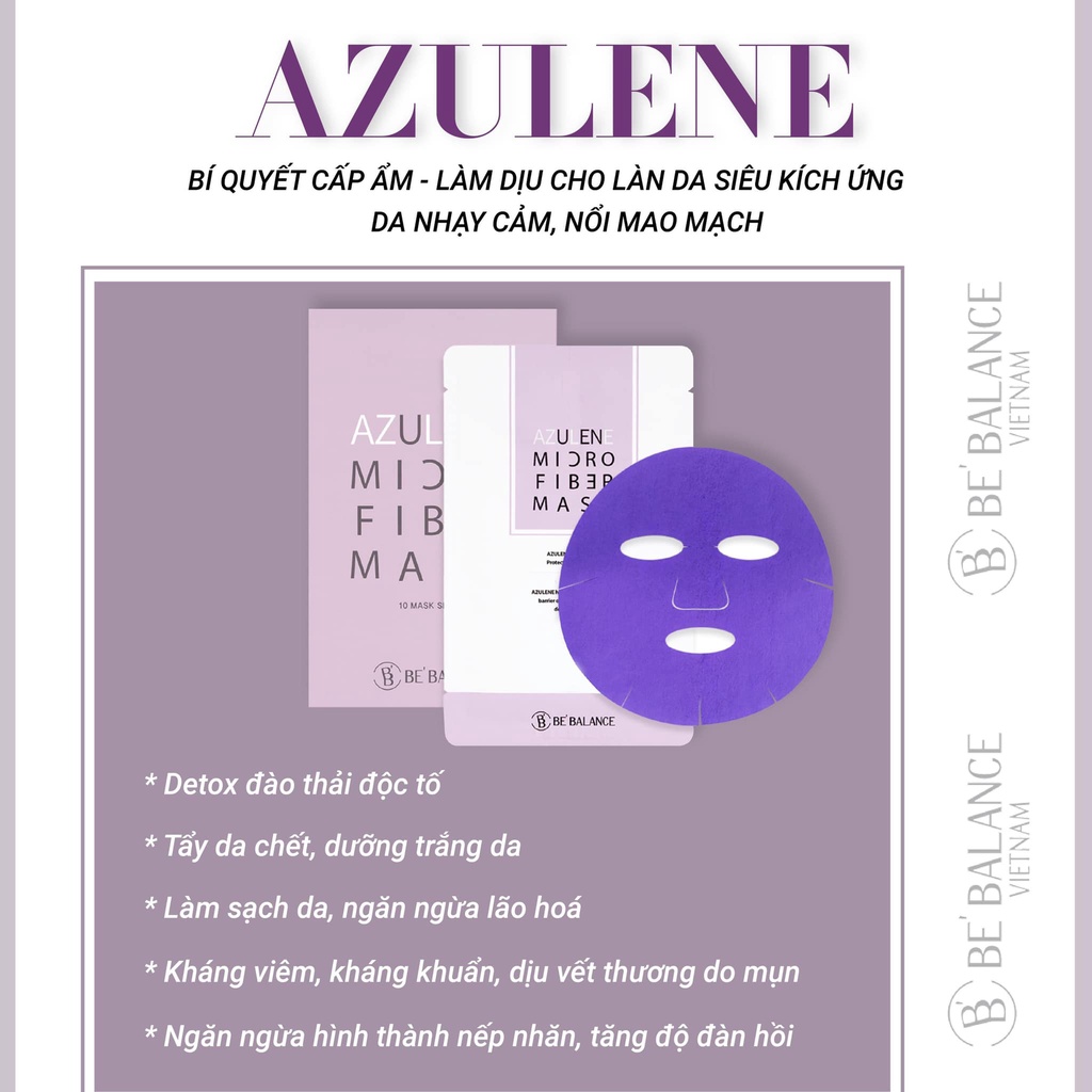 Mặt nạ BEBALANCE Azulene Micro Fiber Mask 1 hộp/10 miếng