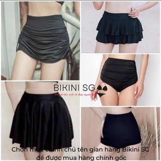 Quần bơi lẻ váy bơi lẻ lưng cao đi bơi đi biển tiện lợi màu đen BIKINI SÀI GÒN