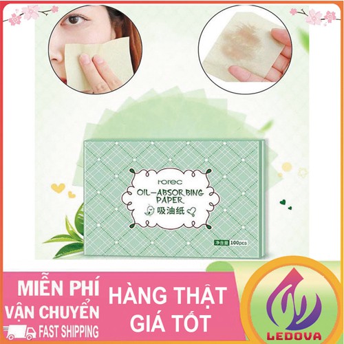 Một Gói 100 Tờ Giấy Thấm Dầu Rorec Tiện Lợi