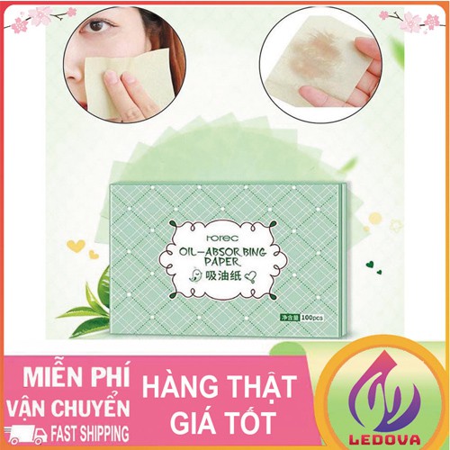 Một Gói 100 Tờ Giấy Thấm Dầu Rorec Tiện Lợi