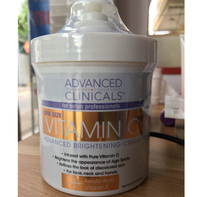 Kem dưỡng trắng da Advanced Clinicals Vitamin C Advanced Brightening Cream-hàng xách tay từ Mỹ