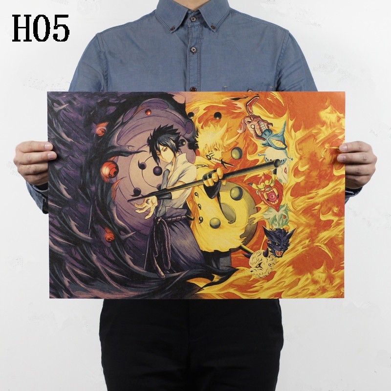 Miếng dán tường 51.5cmX35.5cm họa tiết phim hoạt hình Naruto độc đáo ấn tượng | BigBuy360 - bigbuy360.vn