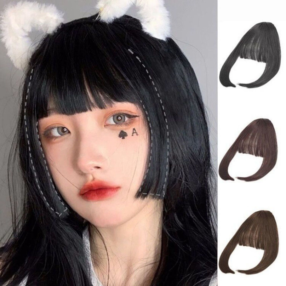 Tóc Mái Giả Chịu Được Nhiệt Độ Cao 3d Xinh Xắn Cho Phụ Nữ