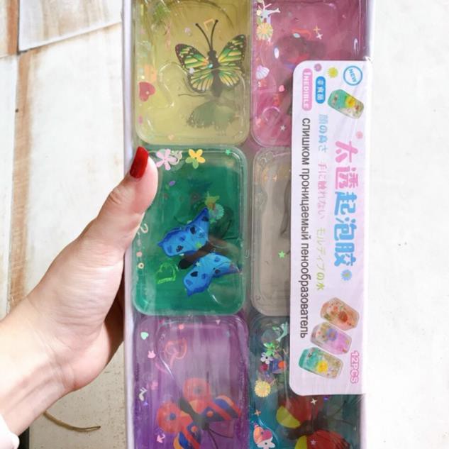 Hộp 12 khay slime hình bướm