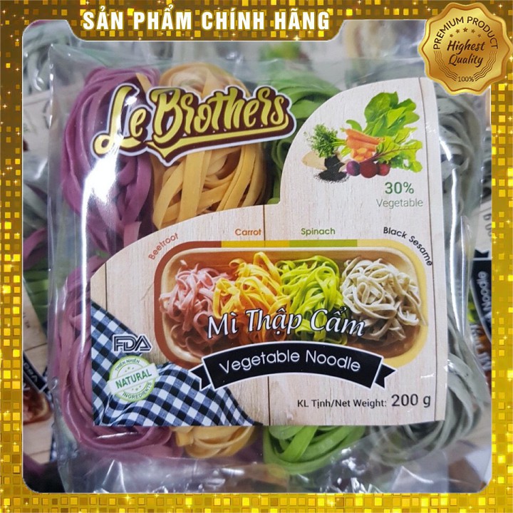 Mì rau củ thập cẩm Le Brother - Duy Anh Foods Vegetable Noodle- Tự nhiên 100% an toàn cho bé ăn dặm, giảm cân KETO