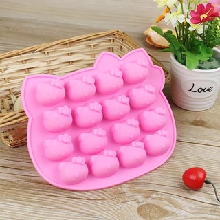 Khuôn silicon làm thạch mặt mèo hello kitty