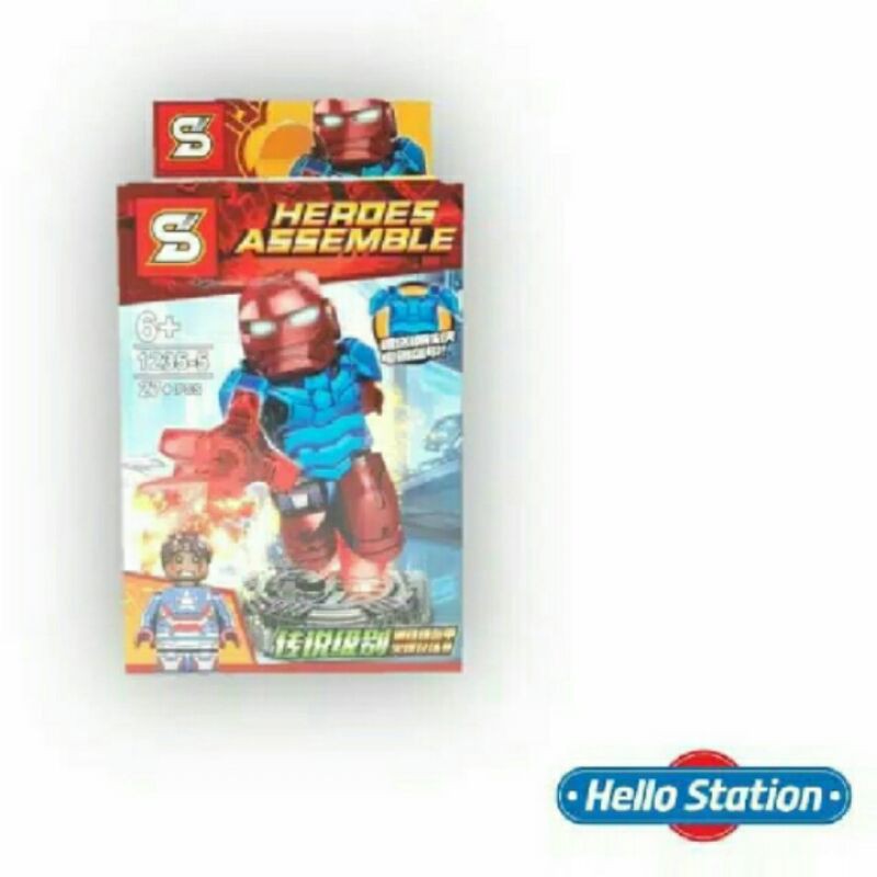 Mô Hình Lego Nhân Vật Ironman Trong Truyện Tranh Marvel