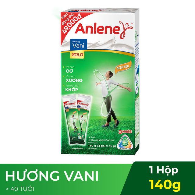 Sữa bột Anlene Gold Movepro Hộp 140g (trên 40 tuổi) (35g x 4 gói))