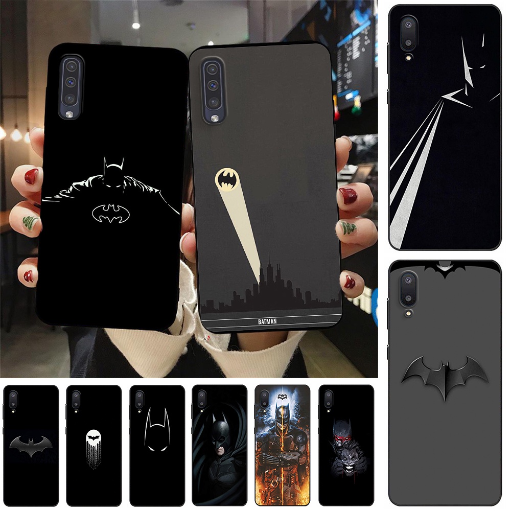Ốp điện thoại Silicone mềm màu đen in hình Batman cho Samsung A6 2018 A6 Plus 2018 A7 2018 A8 2018 A8 Plus 2018