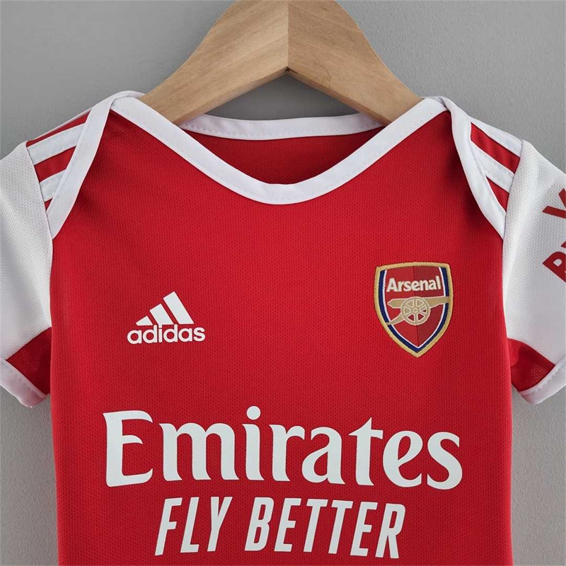 Bộ Quần Áo Bóng Đá Vải Cotton Chất Lượng Cao Cho Bé Sơ Sinh 22 / 23 Arsenal 3 Tháng - 2 Tuổi 2022 / 23