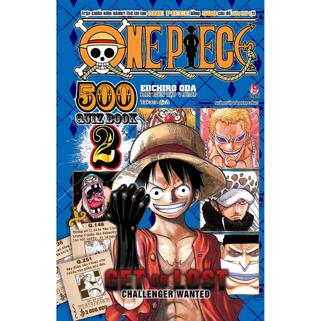 [Mã LIFEXANH03 giảm 10% đơn 500K] Sách - One Piece 500 Quiz Book (Bộ 2 tập) - Tặng Kèm Standee PVC Luffy