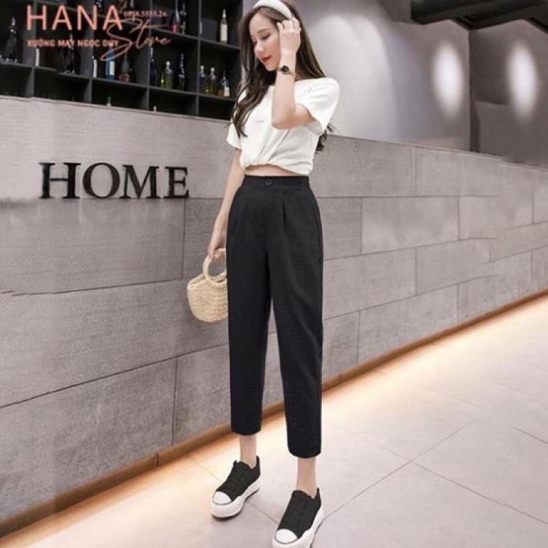 Quần baggy nữ đũi khoá thật hàng mới siêu xinh