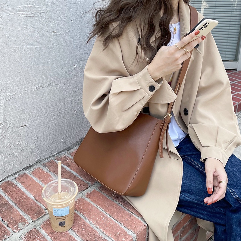 Túi xách nữ tote da trơn công sở đeo vai đi học đi làm đựng vừa A4, laptop – L24