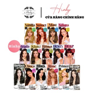 Thuốc Nhuộm Tóc gội nhuộm Hello Bubble Foam Mise En Scene mẫu Black pink