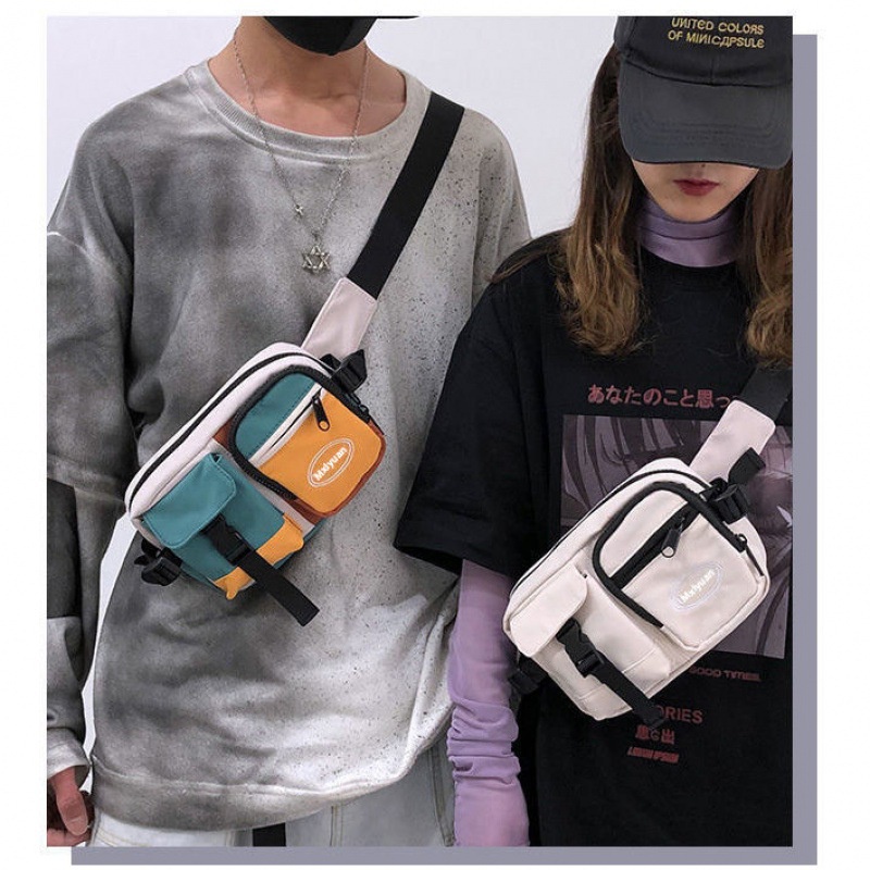 Túi Đeo Chéo Ngực Nhỏ Cá Tính Phong Cách Nhật Hàn Cho Nam Nữ