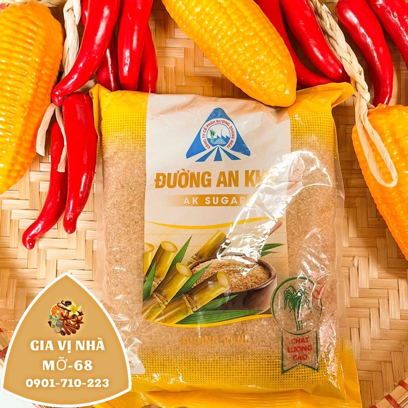 Đường vàng An Khê tinh luyện không tẩy- trọng lượng 1kg