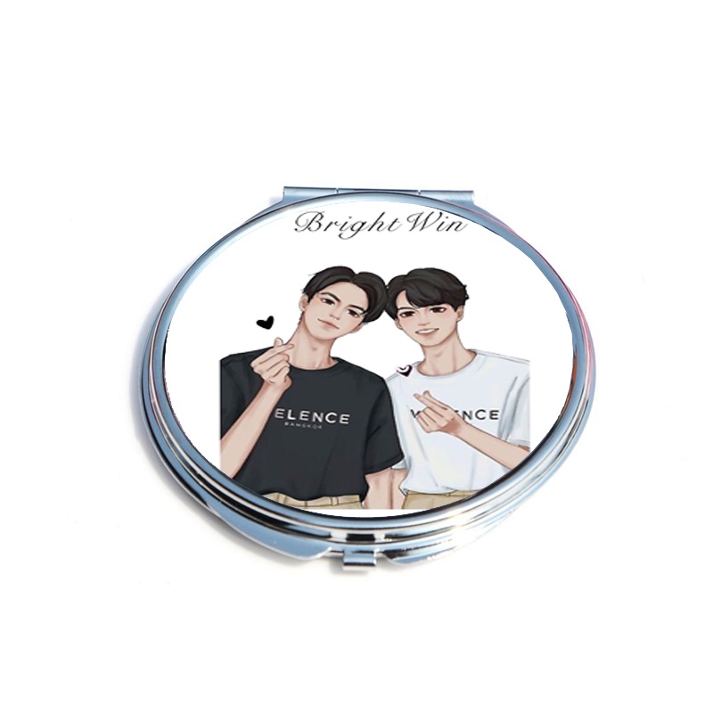 ( tròn ) Gương in hình BRIGHTWIN 2gether BL Thái Lan bỏ túi cầm tay 2 mặt dễ thương tiện lợi quà tặng độc đáo