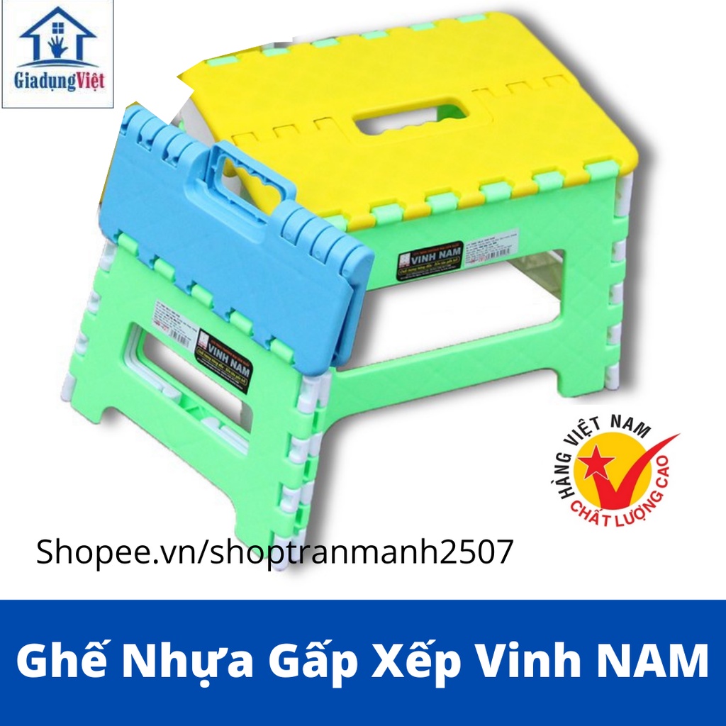 Ghế Nhựa Xếp Gấp Gọn Nhựa Vinh Nam Nhiều Cỡ Chắc Chắn Bền Đẹp