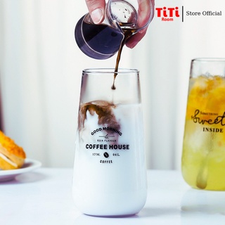 Ly thủy tinh dễ thương uống sinh tố Sweet phong cách Hàn Quốc, Cốc thủy tinh cao cấp chịu nhiệt trong suốt TiTi Room
