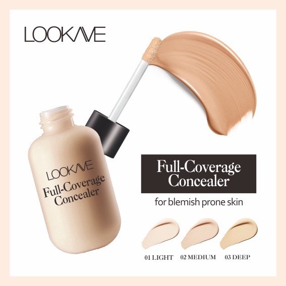 Kem che khuyết điểm Lookave Full Coverage Concealer for blemish prone skin 12g nôi địa lâu trôi che phủ tốt sỉ rẻ