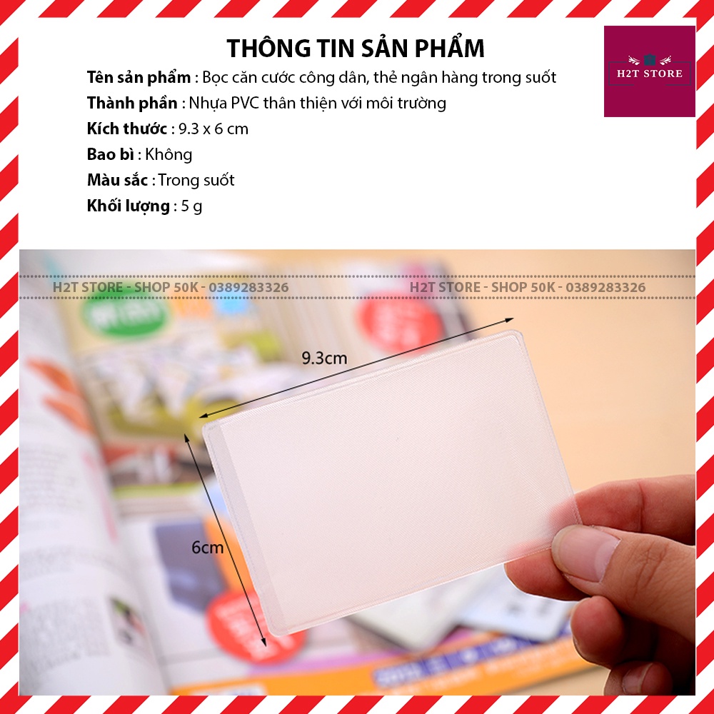 Túi đựng thẻ căn cước công dân trong suốt , bọc bằng lái xe thẻ ATM card visit giấy tờ cá nhân