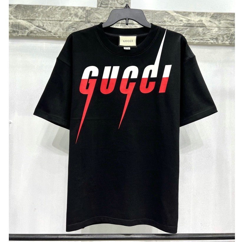 Áo Thun Gucci tia sét mẫu mới form rộng, cotton cực xịn