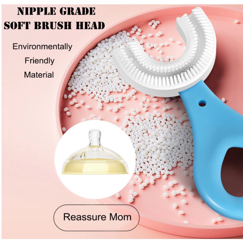 Bàn Chải Đánh Răng Lông Mềm Hình Chữ U Cho Bé 2-12 Tuổi