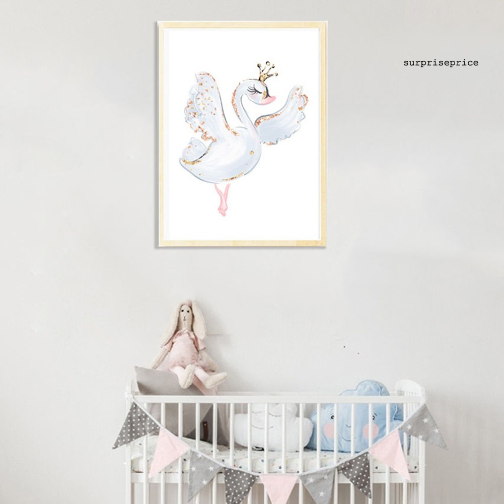 Tranh Treo Tường Trang Trí Nội Thất Hình Thiên Nga Xinh Xắn