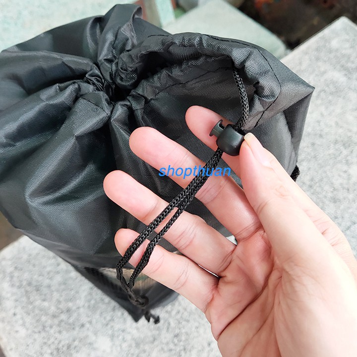 Túi đựng thảm tập yoga vải dù, dây rút miệng có quay đeo có thể thay đổi độ dài dây