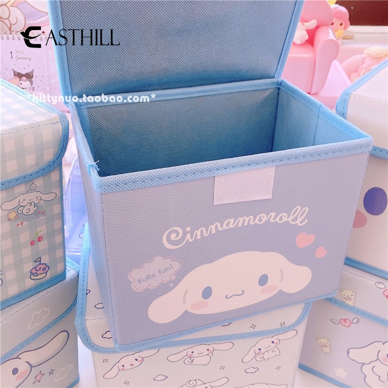 Hộp Đựng Đồ In Hình Cinnamoroll My Melody Kuromi Đáng Yêu Cỡ Lớn 19Cmx14Cmx15Cm